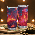 Neon City Gamer Tumbler (20oz) Detailed View 4 | Our Phoenix Rise