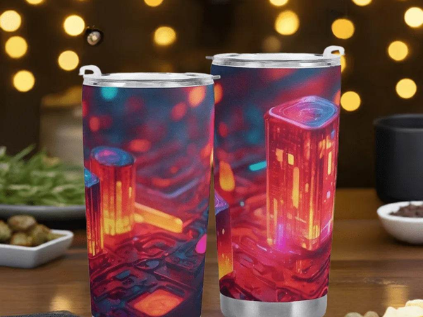 "Neon City" Gamer Tumbler (20oz) | Iron Phoenix GHG - Iron Phoenix GHG