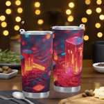 Neon City Gamer Tumbler (20oz) Detailed View 2 | Our Phoenix Rise