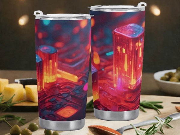 "Neon City" Gamer Tumbler (20oz) | Iron Phoenix GHG - Iron Phoenix GHG