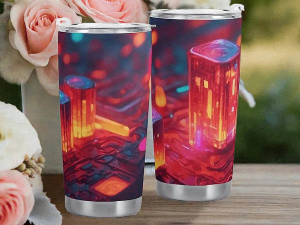 "Neon Nights" Cyberpunk Tumbler | Iron Phoenix GHG - Iron Phoenix GHG