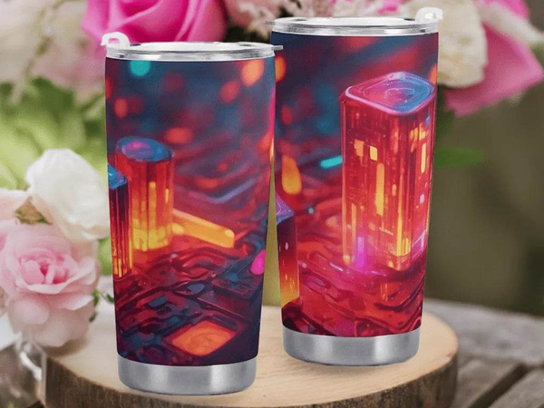 "Neon Nights" Cyberpunk Tumbler | Iron Phoenix GHG - Iron Phoenix GHG