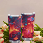 Neon Nights Cyberpunk Tumbler Detailed View 5 | Our Phoenix Rise