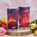 Neon Nights Cyberpunk Tumbler Detailed View 6 | Our Phoenix Rise