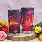 "Neon Nights" Cyberpunk Tumbler | Iron Phoenix GHG - Iron Phoenix GHG