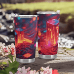 Neon Nights Cyberpunk Tumbler Detailed View 11 | Our Phoenix Rise