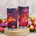 Neon Nights Cyberpunk Tumbler Detailed View 8 | Our Phoenix Rise