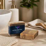 Oat Milk Honey Soap Bar - Close Up in Hands with Natural Lighting | Our Phoenix Rise