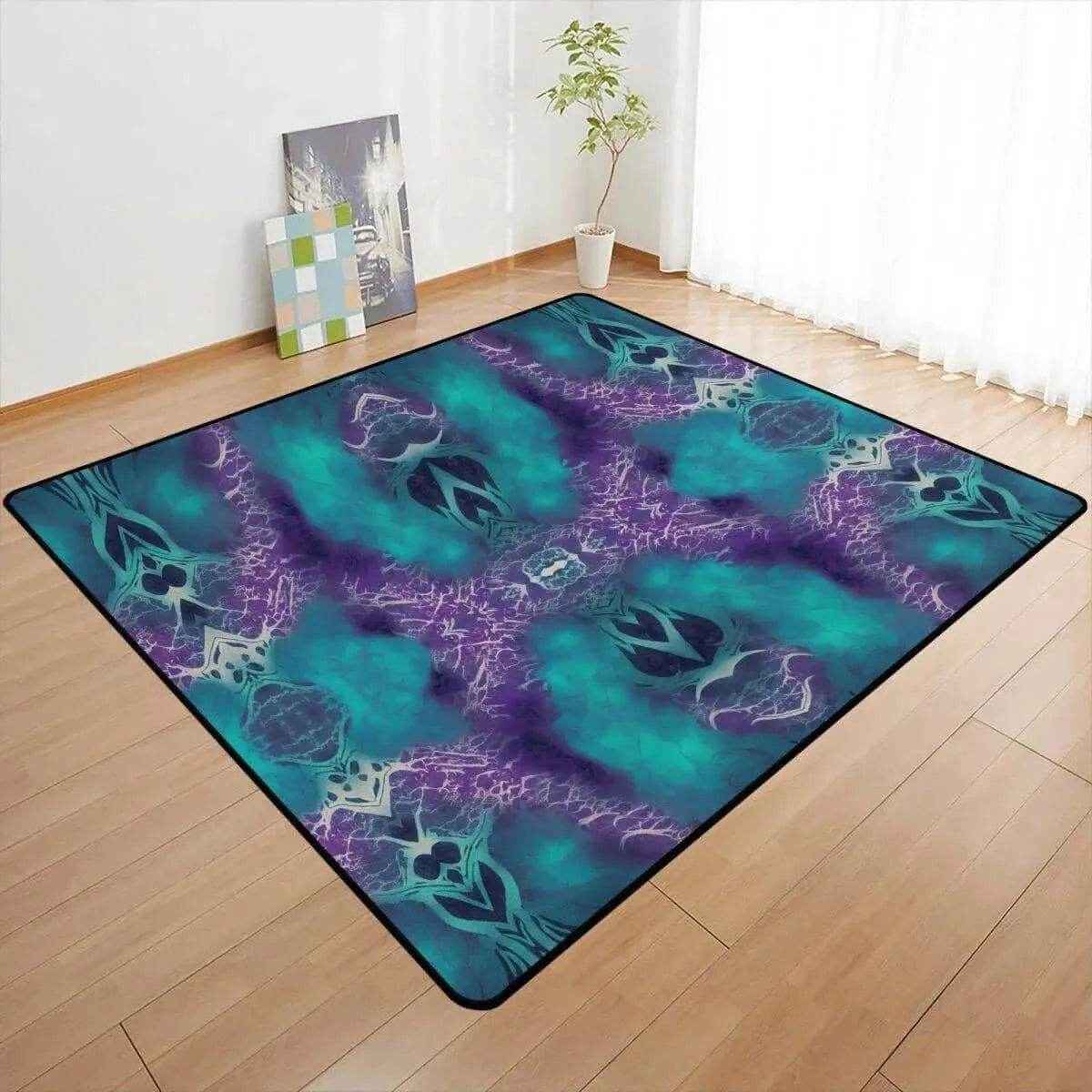 Abstract Ocean Wave Area Rug Tan