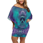 Hidden Skull Abstract Wrap Dress Detailed View 8 | Our Phoenix Rise