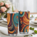 Flowing Art Nouveau Style Tumbler Main Perspective | Our Phoenix Rise