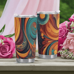 Flowing Art Nouveau Style Tumbler Detailed View 5 | Our Phoenix Rise