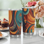 Flowing Art Nouveau Style Tumbler Detailed View 4 | Our Phoenix Rise