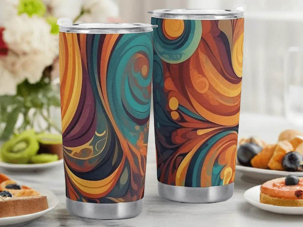 "Flowing Art" Nouveau Style Tumbler | Iron Phoenix GHG - Iron Phoenix GHG