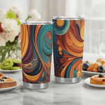 Flowing Art Nouveau Style Tumbler Detailed View 3 | Our Phoenix Rise