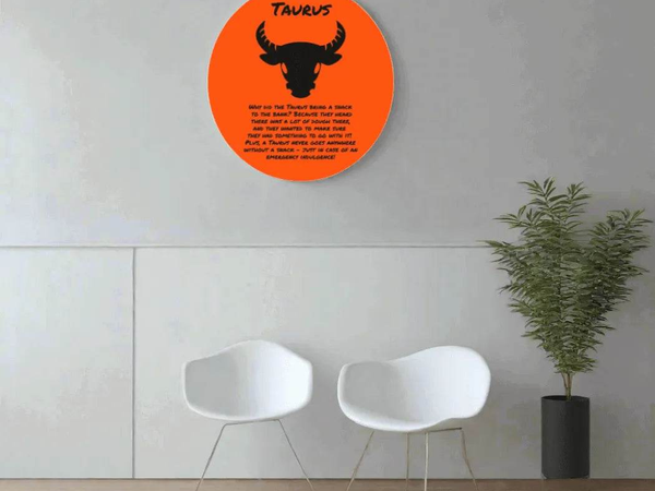 Taurus Zodiac Wood Sign | Funny Astrology Home Decor Gift - Iron Phoenix GHG