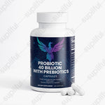 Probiotic Capsules with Prebiotics - Bottle and Scattered Capsules | Our Phoenix Rise