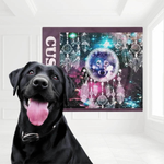 Personalized Wolf Dream Catcher Pet Blanket - Pattern detail view | Our Phoenix Rise