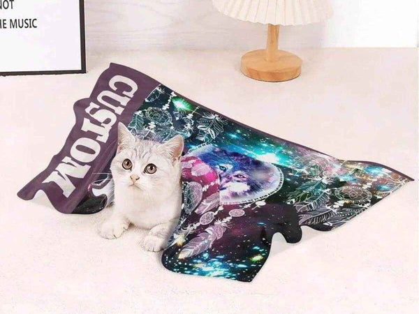 Wolf Dream Catcher Blanket | Cozy Flannel Throw