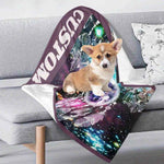 Personalized Wolf Dream Catcher Pet Blanket - Dog on full blanket | Our Phoenix Rise