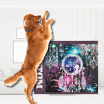 Personalized Wolf Dream Catcher Pet Blanket - Close-up of wolf motif | Our Phoenix Rise