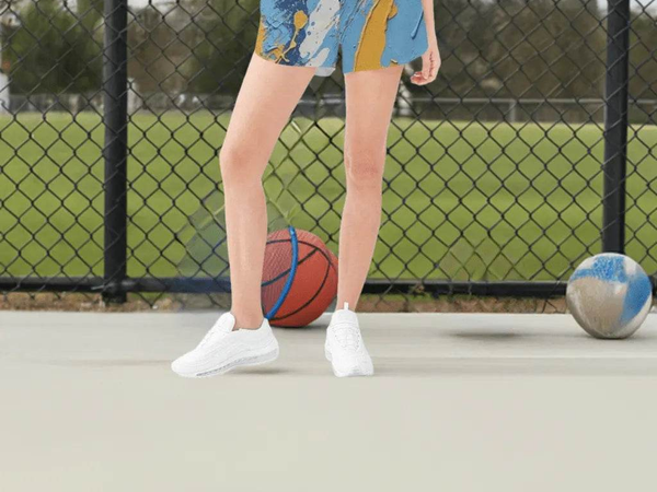 Artistic Paint Splatter Athletic Shorts | Women's Summer Flair - Iron Phoenix GHG