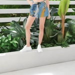 Artistic Paint Splatter Athletic Shorts | Women's Summer Flair - Iron Phoenix GHG