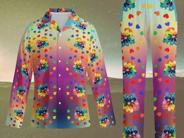 "Teal Floral" Pajama Set by Shadowseeker | Iron Phoenix GHG - Iron Phoenix GHG