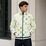 Pastel Pixel Puffer Jacket - male model wearing | Our Phoenix Rise
