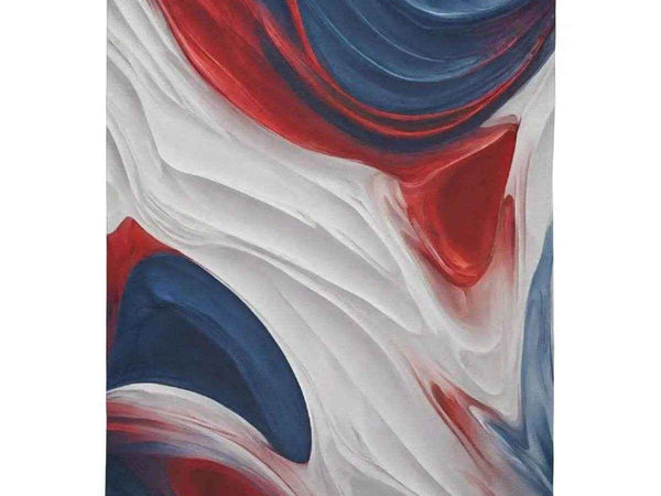 Patriotic Abstract Blanket | Red White Blue Fleece Throw
