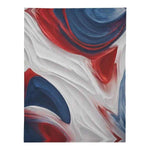 Patriotic Abstract Blanket | Red White Blue Fleece Throw