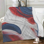 Patriotic Abstract Blanket | Red White Blue Fleece Throw