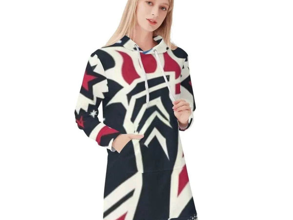 Women's Patriotic Hoodie Dress | Iron Phoenix GHG - Iron Phoenix GHG