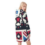 Womens Patriotic Hoodie Dress Detailed View 10 | Our Phoenix Rise