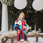 Womens Patriotic Hoodie Dress Main Perspective | Our Phoenix Rise