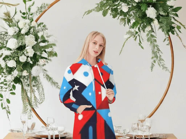 Women's Patriotic Hoodie Dress | Iron Phoenix GHG - Iron Phoenix GHG