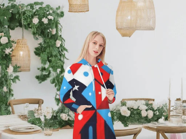 Women's Patriotic Hoodie Dress | Iron Phoenix GHG - Iron Phoenix GHG