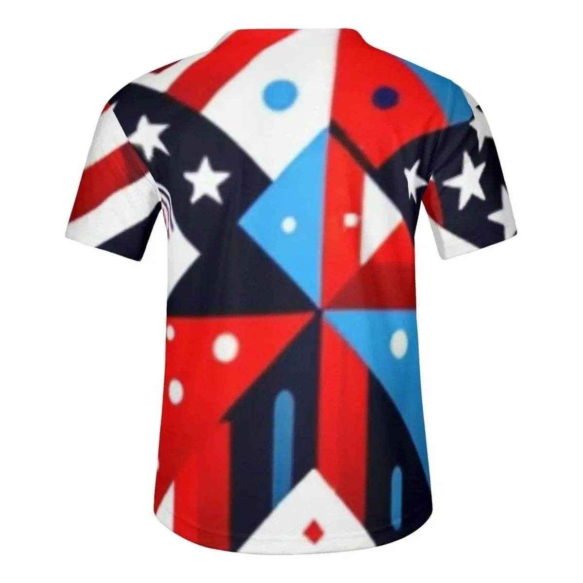 Mens Patriotic Baseball Jersey Detailed View 2 | Our Phoenix Rise