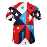 Mens Patriotic Baseball Jersey Detailed View 2 | Our Phoenix Rise
