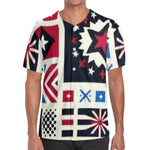 Mens Patriotic Baseball Jersey Detailed View 9 | Our Phoenix Rise