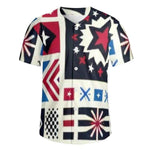 Mens Patriotic Baseball Jersey Detailed View 6 | Our Phoenix Rise