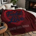 Personalized Couples Throw Blanket - Romantic Bedroom Decor Mockup | Our Phoenix Rise