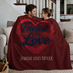 Personalized Couples Throw Blanket - Cozy Living Room Sofa Setup | Our Phoenix Rise