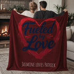 Personalized Couples Throw Blanket - Gift Idea for Anniversaries Mockup | Our Phoenix Rise