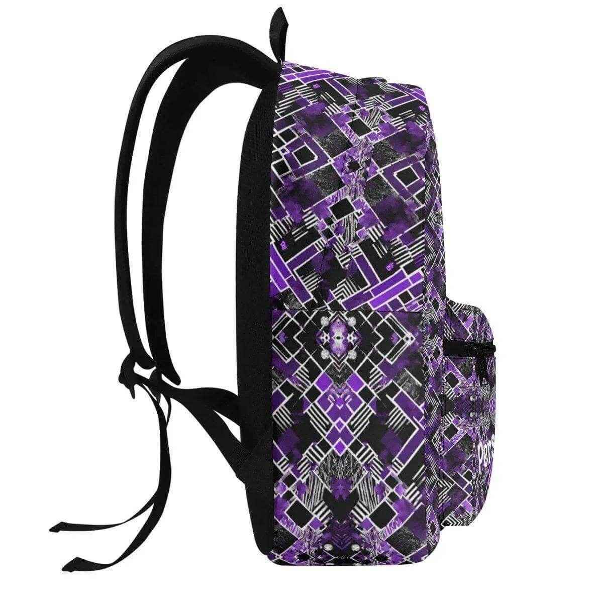Custom Purple Backpack | Personalized Gamer School Bag