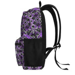 Custom Purple Backpack | Personalized Gamer School Bag