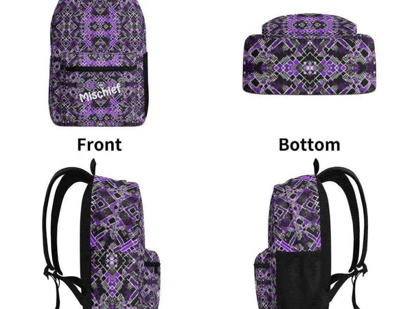 Custom Purple Backpack | Personalized Gamer School Bag