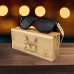 Personalized Wooden Sunglasses - Detail 15 | Box - Unique Stylish Accessory - Iron Phoenix GHG