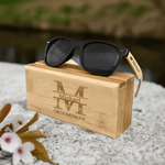 Personalized Wooden Sunglasses - Detail 12 | Box - Unique Stylish Accessory - Iron Phoenix GHG