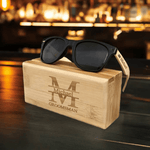 Personalized Wooden Sunglasses - Detail 16 | Box - Unique Stylish Accessory - Iron Phoenix GHG